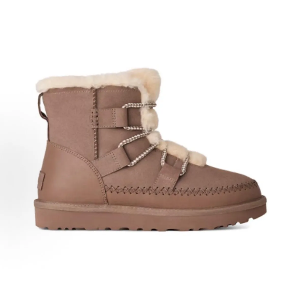 Self-pickup💰640 UGG Classic Novelty Split Cow Leather Round Toe Thick Sole Short Tube Snow Boots Women’s Reindeer Brown Arrive❗️